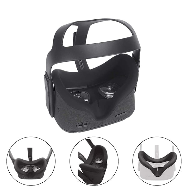 VR-maski Oculus Quest VR -pelikuulokkeille, suojaava silikoni