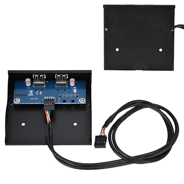 3,5 tommer USB2.0 2-port 9-bens forniklet kobbertråd floppy drev frontpanel