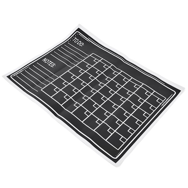 Musta taulutarra 45x60cm itseliimautuva DIY irrotettava vedenpitävä PVC-liitutaulu kalenteri lapsille kotikoulutukseen