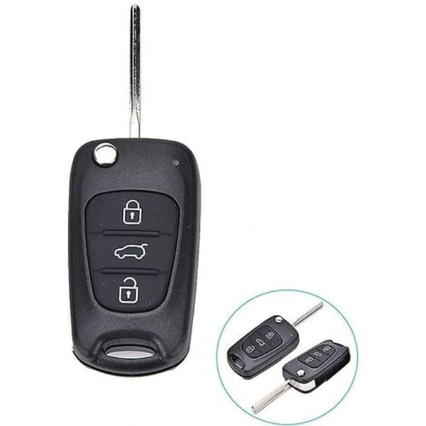 Remote Folding Key Shell Case 3 Buttons Fob for Hyundai I20 I30 Ix35 I35 Uncut