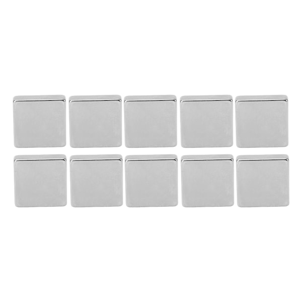 10 stk Neodym-magnet, kraftig, vakkert utseende, blank sølvfinish, sjeldne jordartsmagneter for DIY-kontor