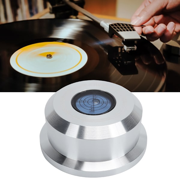 Monosaudio Platevekt Stabilisator 60Hz Turntable Plate Stabilisator Klemme for LP Platespiller RT632S Sølv