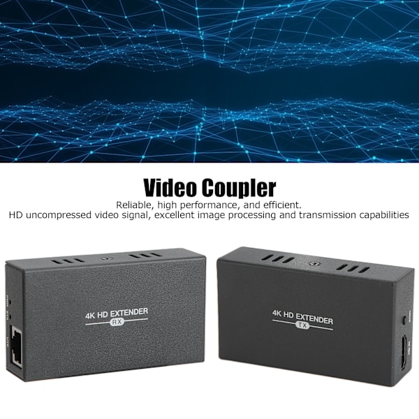 HD Multimedia Interface Kopplare 4K HD Multimedia Interface Förlängare Adapter för HDTVUS-kontakt