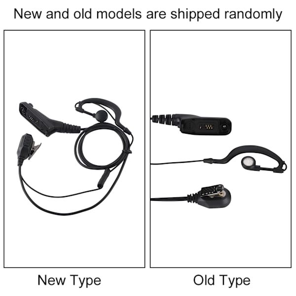 Walkie Talkie Svart Mikrofon Headset Öronsnäcka för Motorola XPR6000/6500/6550/7000/7550 P8200 P8268