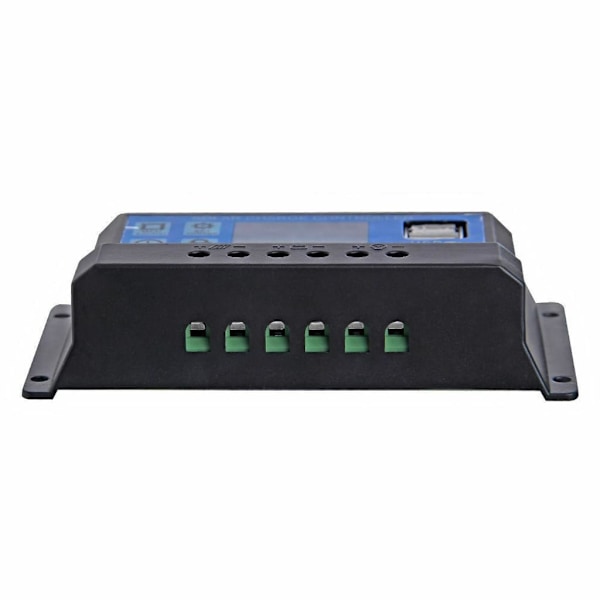Mångsidig Solcellsregulator, 12V/24V Automatiskt Justerbar Solpanelkontroller med Dubbla USB-Portar, Industriell Mikrokontroller och Parameter