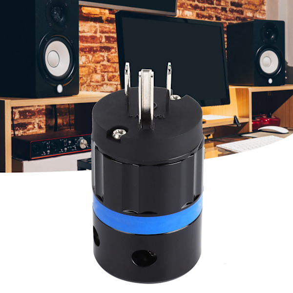 Monosaudio Audio Strömkontakt Ren Koppar Rodiumpläterad Strömkontakt 100250V (M104R (Hane))