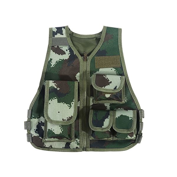 Hot Børn Børn Camouflage Vest til Udendørs Kamp Jagt Spil (Jungle Camouflage L)