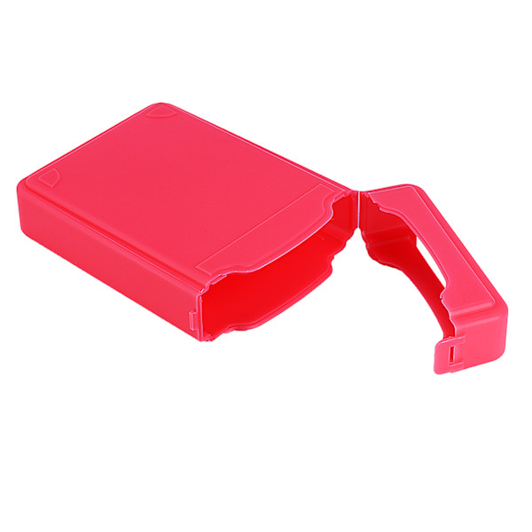 3,5\" Hårddiskfodral HDD SSD Antistatisk Diskförvaringslåda Stöttålig Dammtät Halkskydd Röd