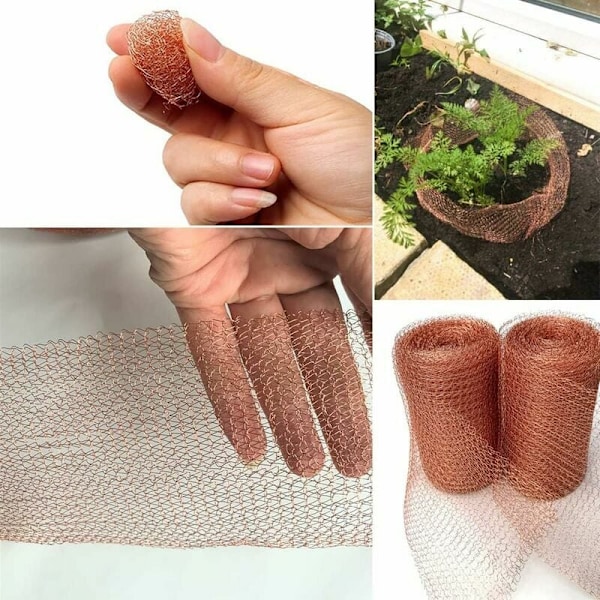 Kopparnät Rulle För Skadedjursbekämpning, Återanvändbar Barriär För Vilda Djur, Flexibel Och Fast 6 Meter Lång 12,7 cm Bred Koppartråd För Miljövänlig Användning