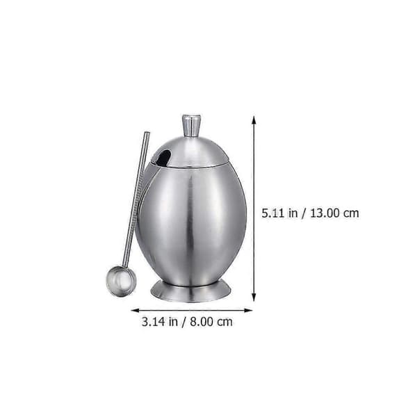 1-pack kryddburk i rostfritt stål, hushållskryddburk (silver)