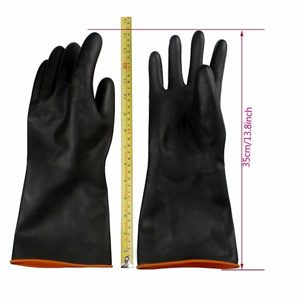 Natur Latexhandske, Komfort och Flexibilitet, Brett Användningsområde Inklusive Tung Industri, Fiske, Kemi, Storlek 35cm