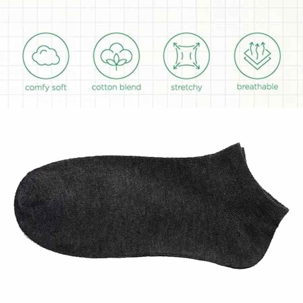 Tunna båtsockor vår och sommar, låga strumpor med låg skärning, enfärgade mångsidiga bomullsstrumpor