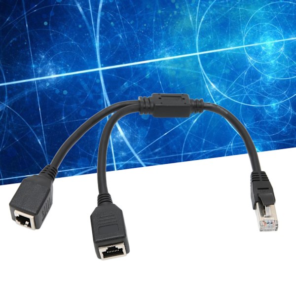 RJ45 Ethernet -sovitinkaapelin jatke 1-2 porttiin Erinomainen yhteydensiirto Hyvä signaali Ethernet-pistorasia-sovitin