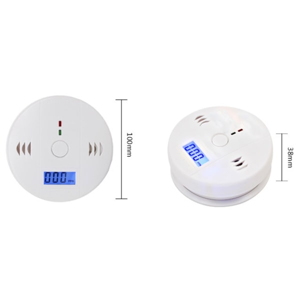 Detektor Karbonmonoksid Detektor med LED-skjerm/Elektronisk