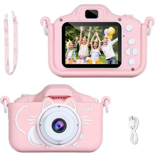 Selfie-läge Barnkamera, HD Videoinspelning Leksakskamera För 3-12 Åringar - Tålig Stöttålig Design Med Digital Zoom Barnkamera, Portabel