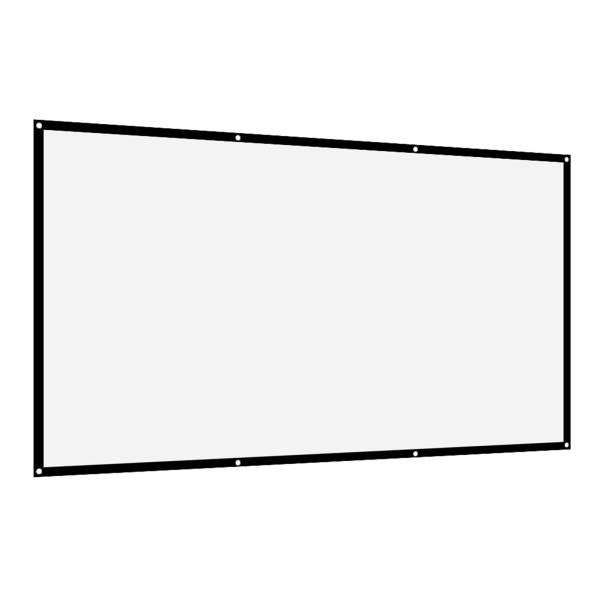 16:9 Tykk bærbar ikke-krøll myk hvit polyester projektor gardin projeksjonsskjerm (120 tommer)