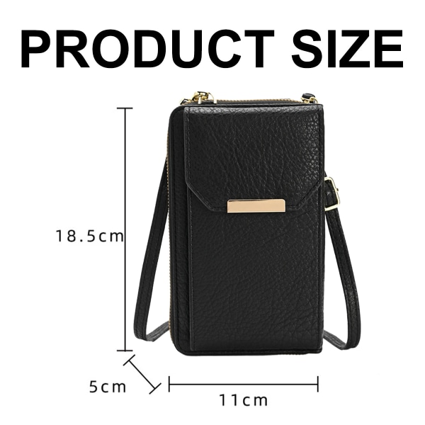 Pieni crossbody-laukku naisille, matkapuhelimen olkalaukku, käsilaukku, suuri kapasiteetti korttikotelo