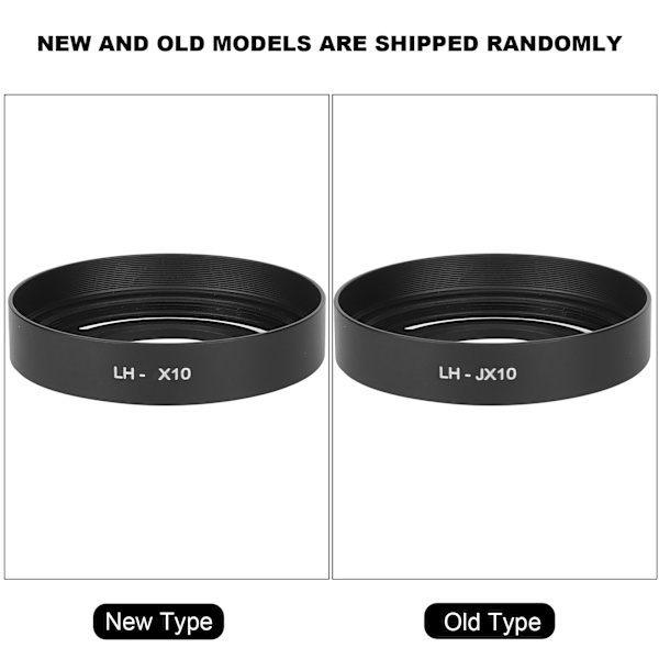 LHX10 Kaunis ulkonäkö Ontto Metalli Kompakti Irrotettava Kameran Objektiivin Suoja Fuji X10/X20/X30(Musta )