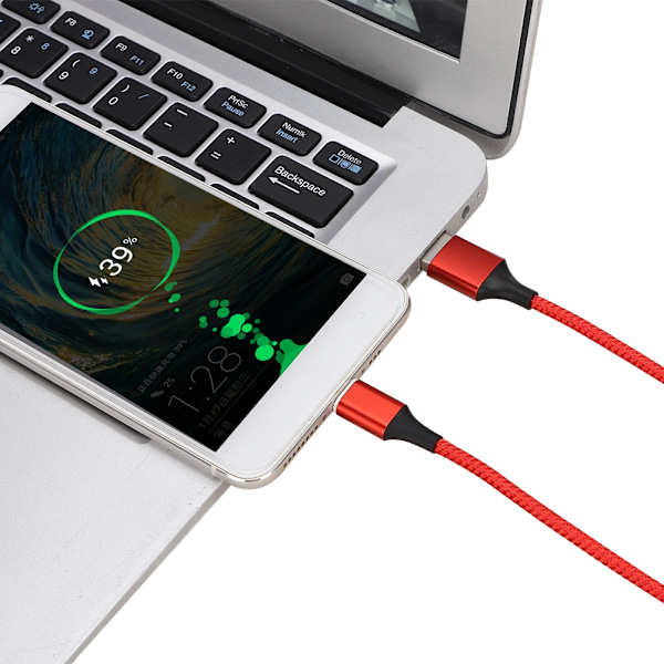 3A magnetisk mobiltelefonladekabel LED-indikator Mobiltelefon datalinje for Android (rød)