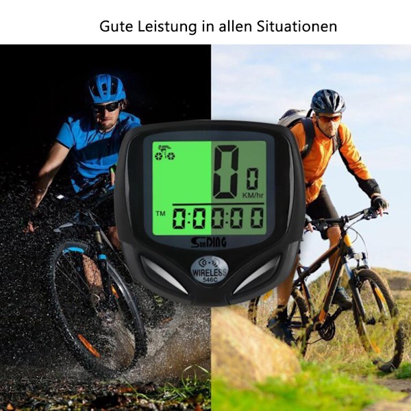 Bakgrundsbelysning & Vattentät Trådlös Cykeldator För Träningsentusiaster, Inställningar För Två Cyklar & Datajämförelse För Exakt Spårning