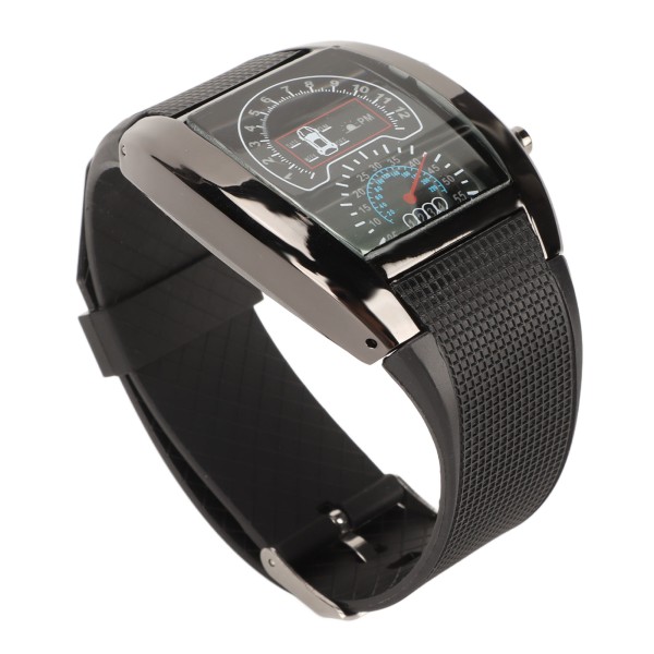 LED-display Pilotklocka Hög Precision Armbandsur Bekvämt Bärbar LED-klocka med Tids- och Datumvisning