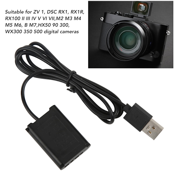 DK X1 Kamera Dummy Batteri USB DC Kobler NP BX1 Dummy Strømforsyning for ZV 1 DSCRX1 RX1R RX100 II III IV V VI VII M2 M3 M4