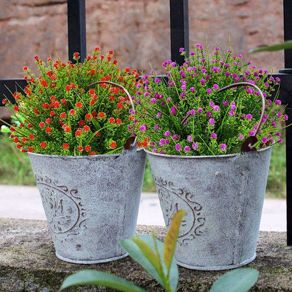 12 Bundter Kunstige Udendørs Blomster, Real Touch Falske Baby's