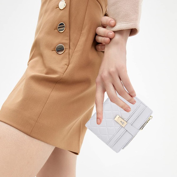 Liten plånbok för kvinnor, PU-läder minimalistisk bifold plånböcker kreditkortshållare