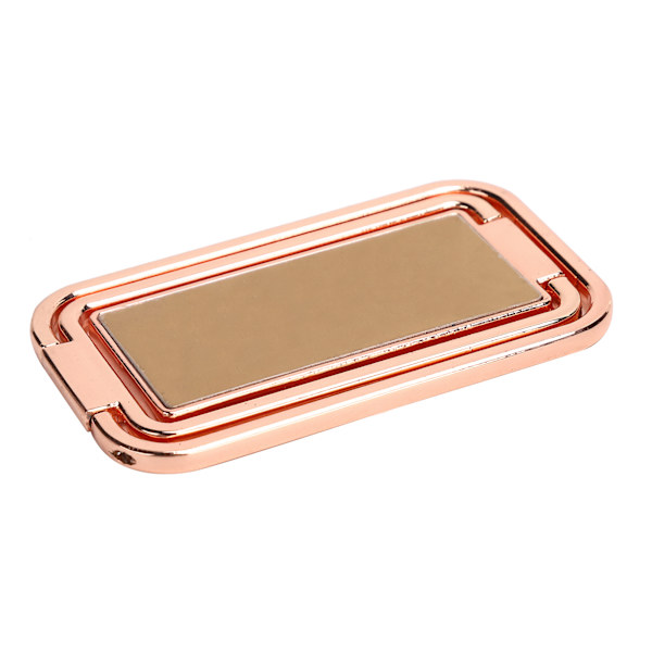 Finger Ring Mobiltelefon Hållare Stativ 360° Rotation Metall Ring Spänne MultiAngle Hand Grip(Rose Gold )