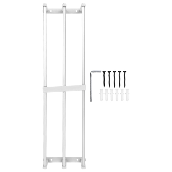 Badrumshanddukshållare för väggmontering, 3 stänger, aluminiumlegering, rullad handdukshållare för rullade handdukar, silver