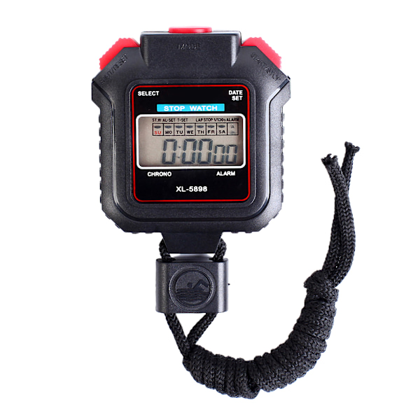 Stoppur med tid- och datumvisning, digital timer för tränare, atleter & domare med vattentät design