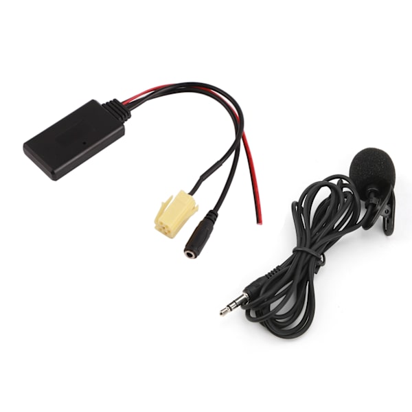 Bluetooth 5.0 AUX-kabeladapter med mikrofon håndfri udskiftning til Fiat 500/Grande Punto/Qubo/Fiorino