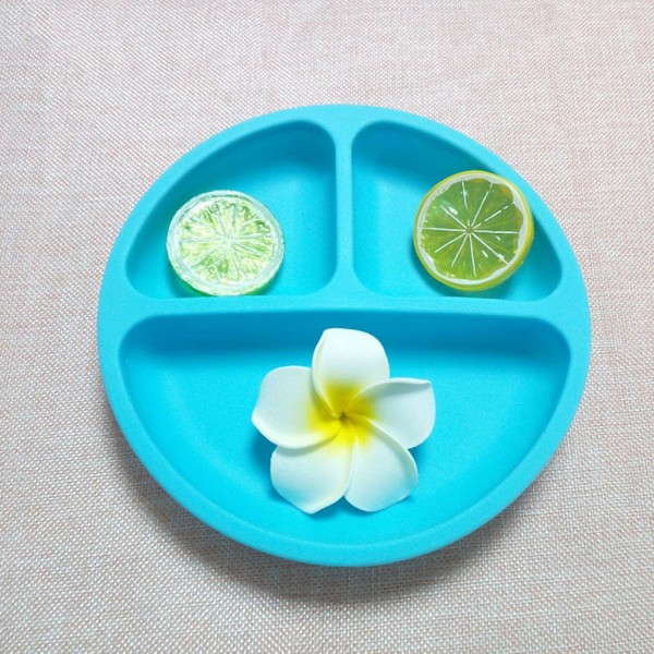 DividedPlateDesign, SilikonBarnstallrikar, Sugproppstallrikar för Småbarn, Barnbestick i Rostfritt Stål, BPA-Fri Matningsset, Halkfri Sugproppsbas,