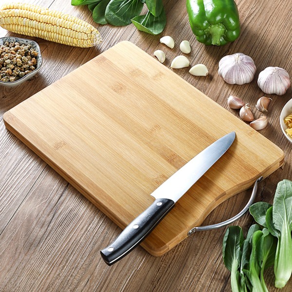 Professionell Skärbräda, Bambu Köksbräda, Multifunktionell För Att Skära Frukt Grönsaker Kött, Icke-Absorberande Yta Bevarar Maten