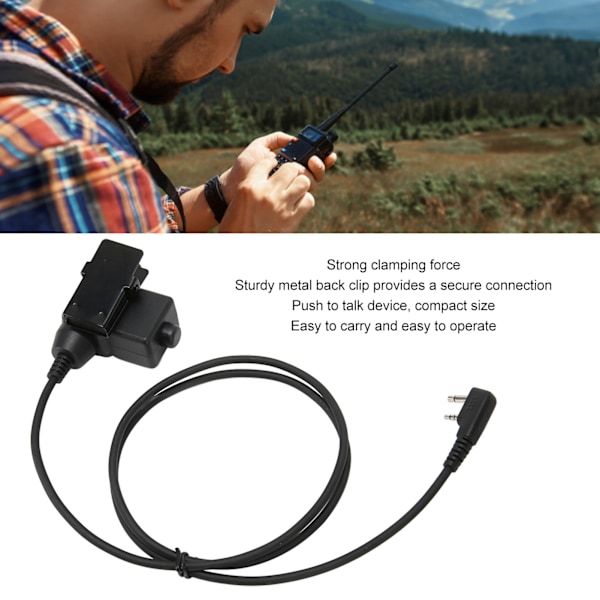 Radio Headset Adapter Push To Talk Ljud Walkie Talkie Öronsnäcka Adapter Ersättning för Icom V8 V80 V82