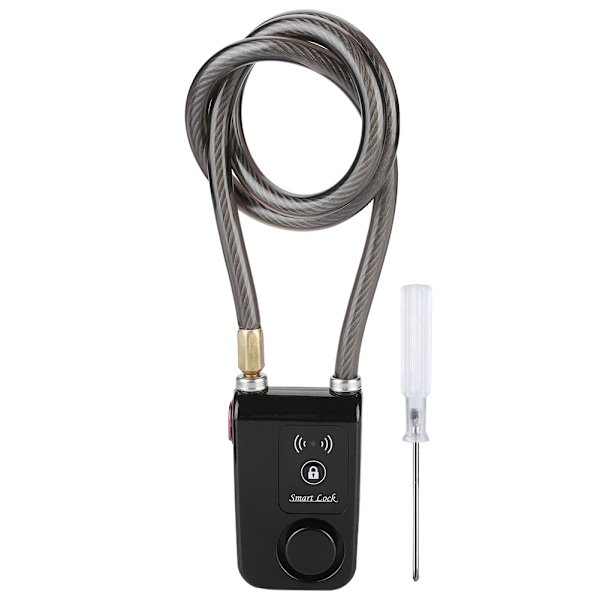 80cm Smart Keyless Bluetooth-lås Vattentät 110dB Wire Rope Anti-stöldlarm Cykellås