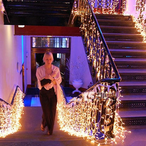 LED-slingor, istappslingor 4M/13ft 120LED Starry Fairy Light String Insert för bröllopsfest