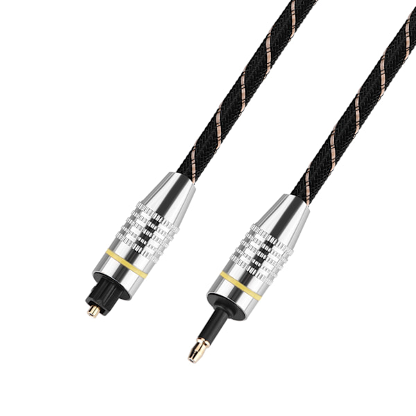 Toslink till Mini Plug 3,5 mm optisk fiber digital ljudkabel SPDIF guldpläterad kontakt 2m