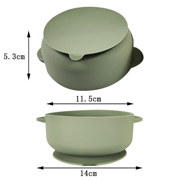 2 st Barnskål militärgrön