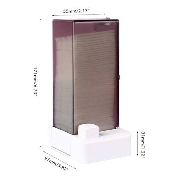 Automatisk bomuldsrondel dispenser tryk ud makeup bomuld  holder dispenser kosmetisk bomuldsrondel arrangør