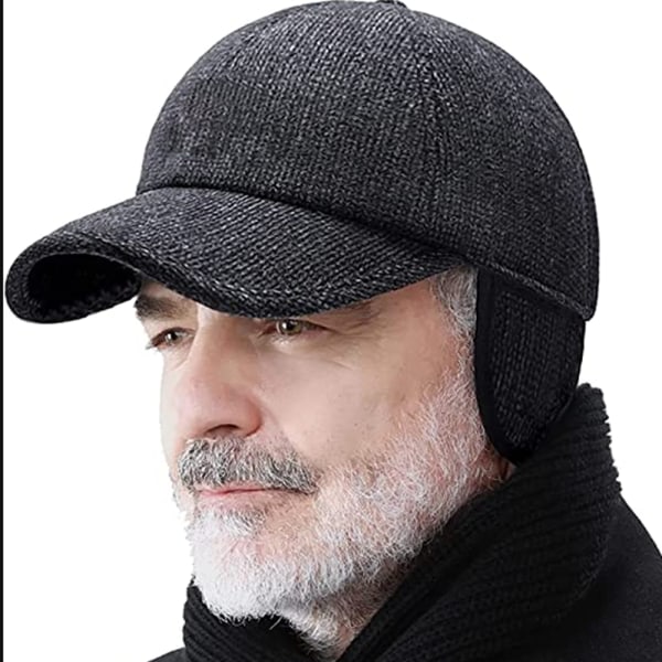 Herre vinter termisk ull ull tweed spiss baseball cap