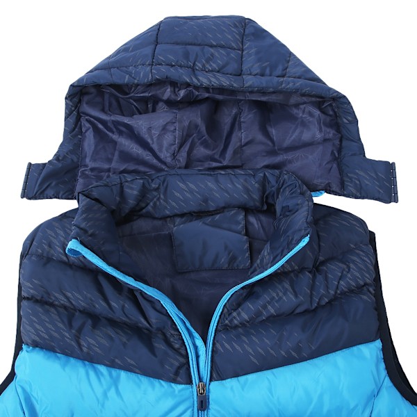 Infraröd Uppvärmd Väst Jacka Kappa med Huva Herr Vinterkläder Outfit 3 Temperaturinställningar Smart Justerbar Blå 3XL