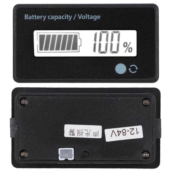 GY-6D PCB HTN Lyd- og lysalarm Batterikapacitetsmonitor Indikator Display 12-84V (Hvidt lys)