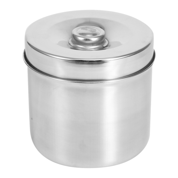 Rostfritt stål salva burk dressing bomullslåda jodofor gasbind behållare 12cm / 4.7in