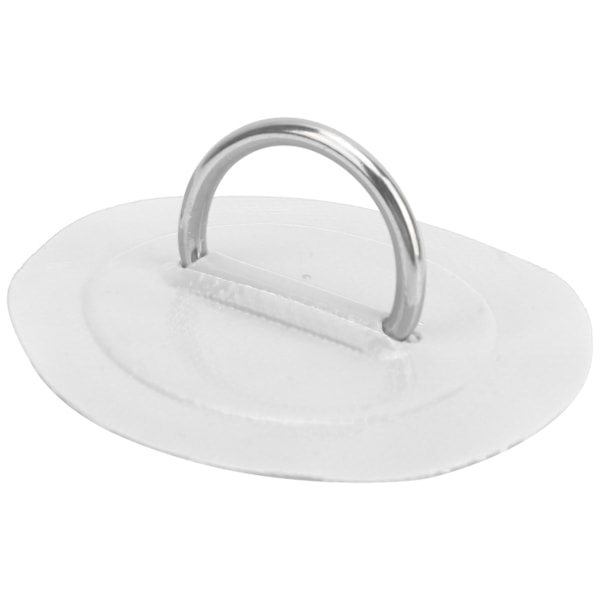 2 stk oppblåsbare båtkajakk DRing Pad Patch PVC Marine rustfritt stål fast spenne (hvit)
