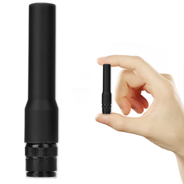 SF-20 BNC-hane 144/430MHz Silikon Mjuk Dubbelbands Mobil Ham Radio Kort Antenn (Svart)