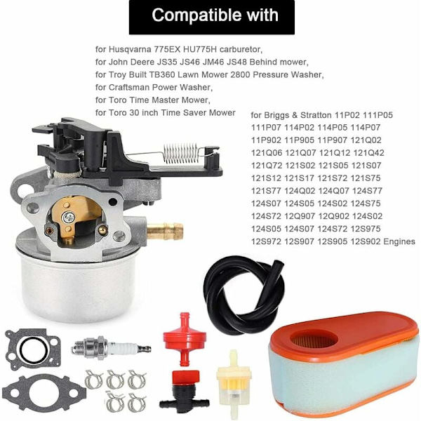591137 590948 Kaasutin Briggs & Stratton 111P02 114P02 11P902 121Q02 121Q07 121S02 121S07 121S75 124Q02 painepesuri 775EX TB360 ruohonleikkuri,
