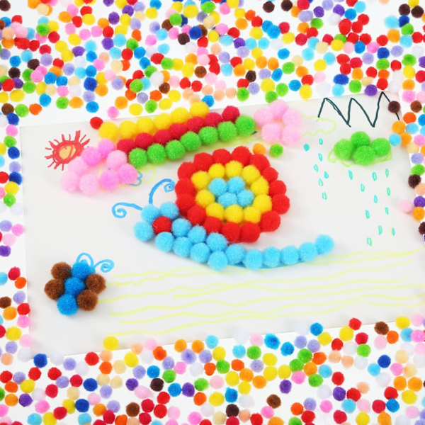 Skaparglädje: 2000 Mini Pom Pom-bollar, Blandade Färger, Främjar Kreativitet I DIY-Dekorationer, Perfekt För Jul Och Hobbymaterial, 6Mm