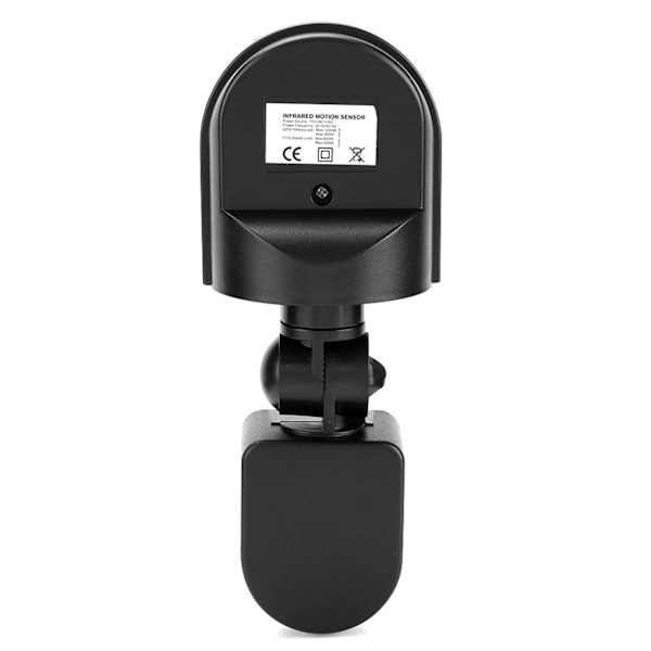 110V-240V Justerbar PIR Rörelsesensor Infraröd Sensor Detektor Ljusströmbrytare (Svart)