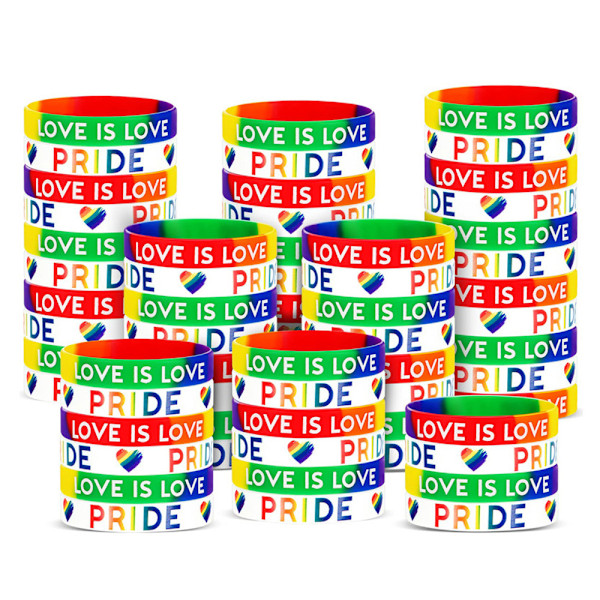Fashionabel Pride-accessoar: Regnbågsfärgade silikonarmband för HBTQ-stöd, unika symboliska mönster på kvalitets-silikonmaterial, idealisk gåva för